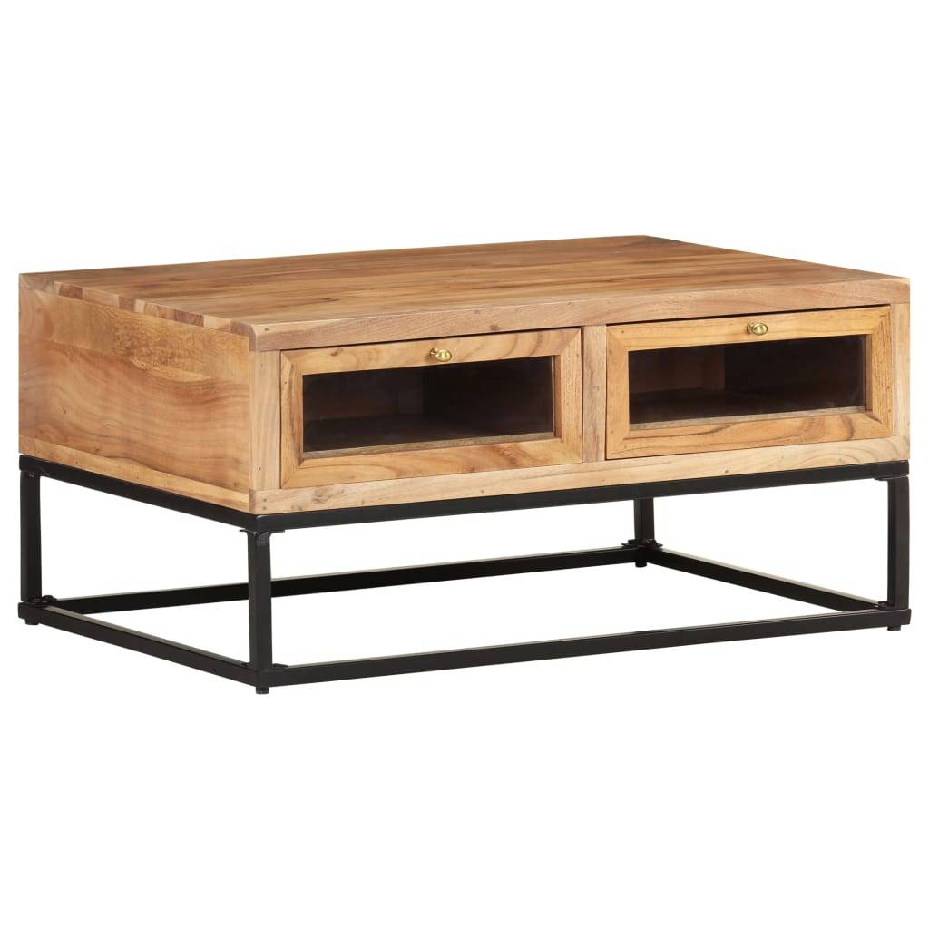 vidaXL Couchtisch 90x60x40 cm Massivholz Akazie-0