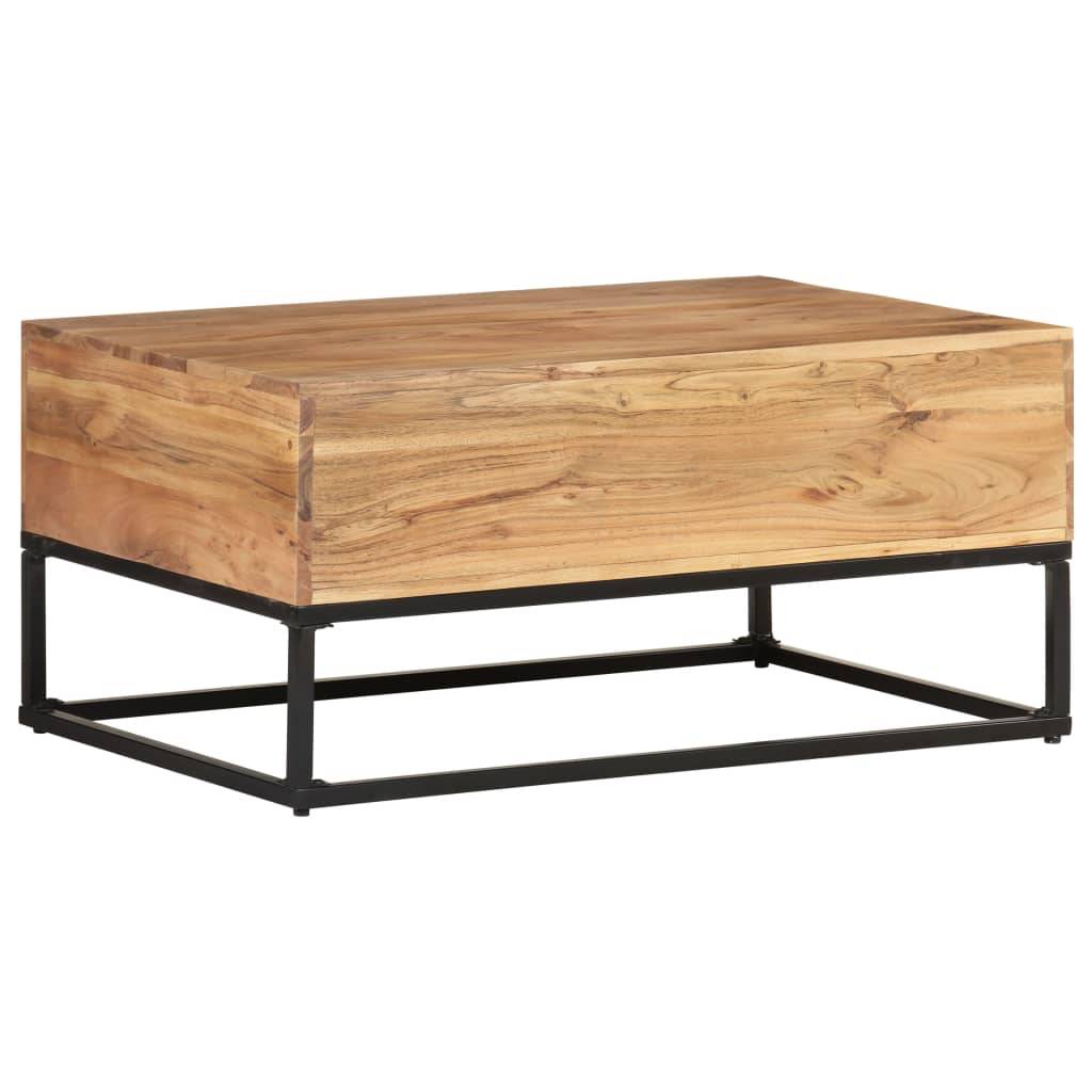 vidaXL Couchtisch 90x60x40 cm Massivholz Akazie-3