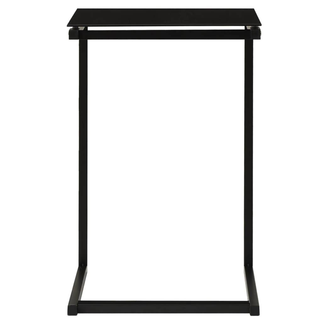 vidaXL Beistelltisch Schwarz 40x40x60 cm Hartglas-1