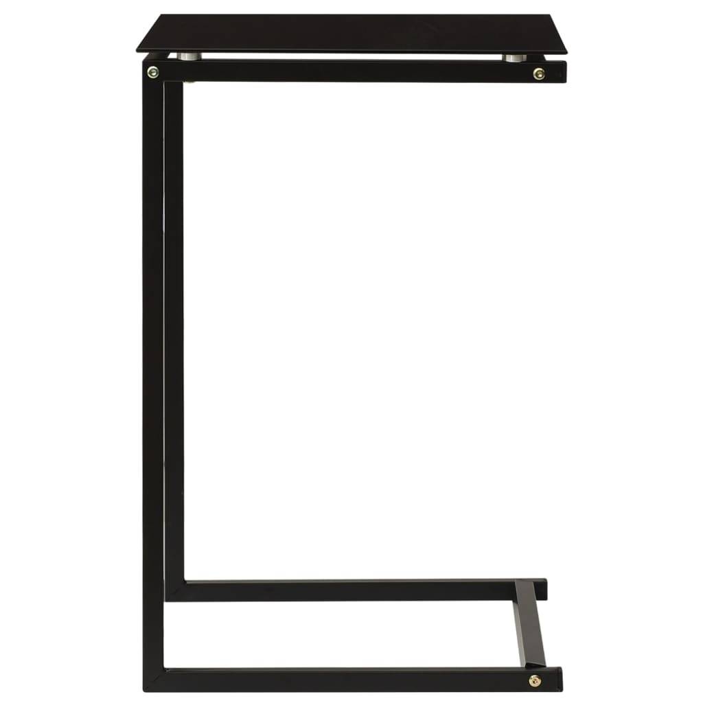 vidaXL Beistelltisch Schwarz 40x40x60 cm Hartglas-2