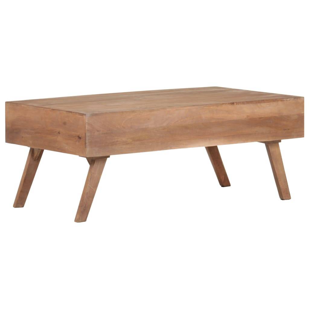 vidaXL Couchtisch 100x60x40 cm Mango Massivholz-2
