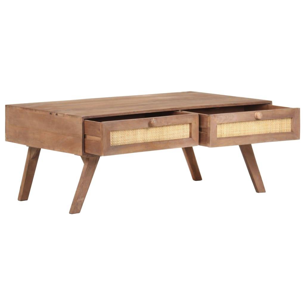 vidaXL Couchtisch 100x60x40 cm Mango Massivholz-3