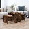 vidaXL Couchtisch-Set Räuchereiche 100x48x40 cm Holzwerkstoff