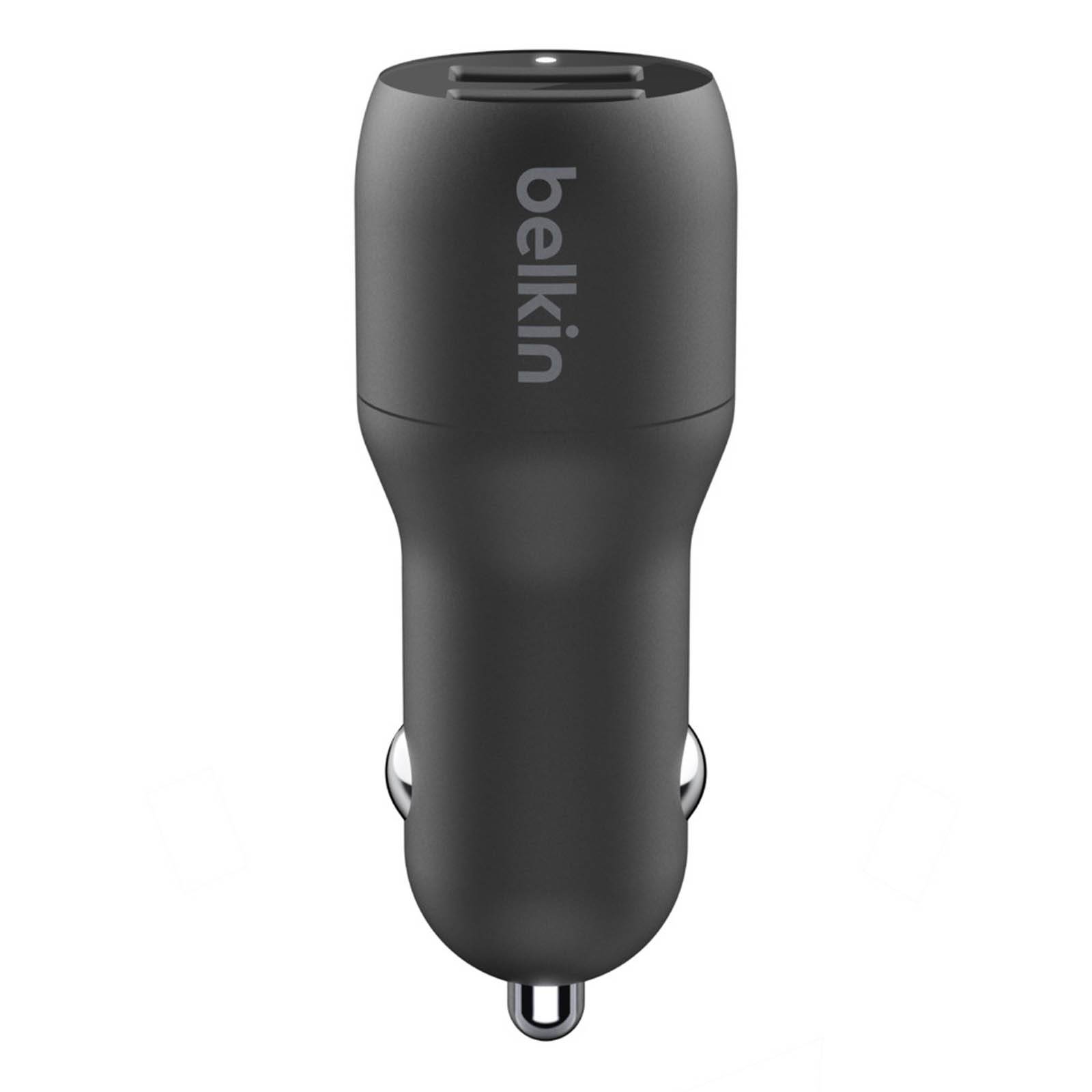 Belkin BoostCharge Dual Charger - Auto-Netzteil - 24 Watt - 4.8 A - 2 Ausgabeanschlussstellen (USB)-0