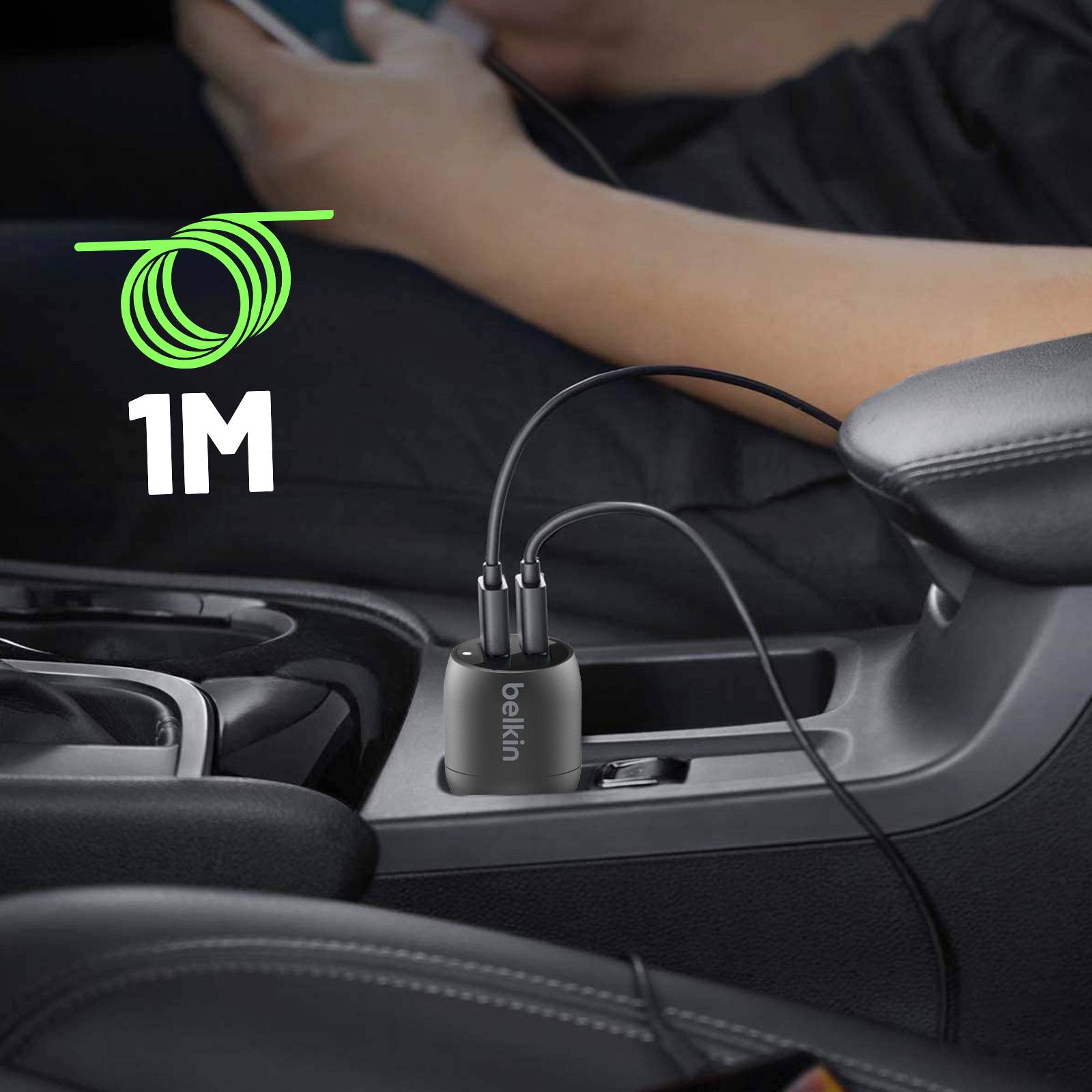 Belkin BoostCharge Dual Charger - Auto-Netzteil - 24 Watt - 4.8 A - 2 Ausgabeanschlussstellen (USB)-4