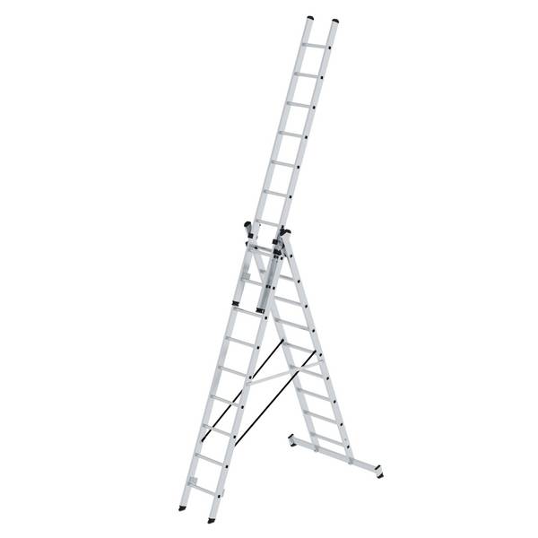 Munk Mehrzweckleiter 3-teilig mit nivello®-Traverse 3x9 Sprossen
