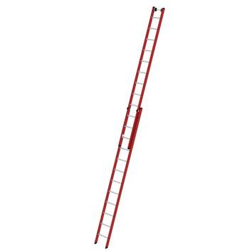 MUNK Günzburger Steigtechnik  35112 Kunststoff Schiebeleiter  Arbeitshöhe (max.): 7.2 m Rot, Silber  18.9 kg