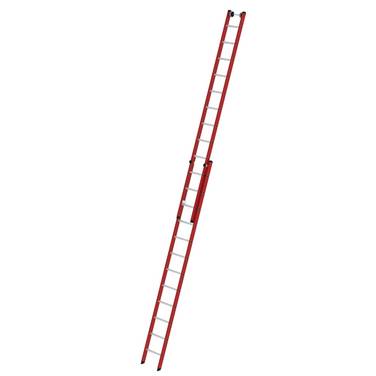 MUNK Günzburger Steigtechnik  35112 Kunststoff Schiebeleiter  Arbeitshöhe (max.): 7.2 m Rot, Silber  18.9 kg