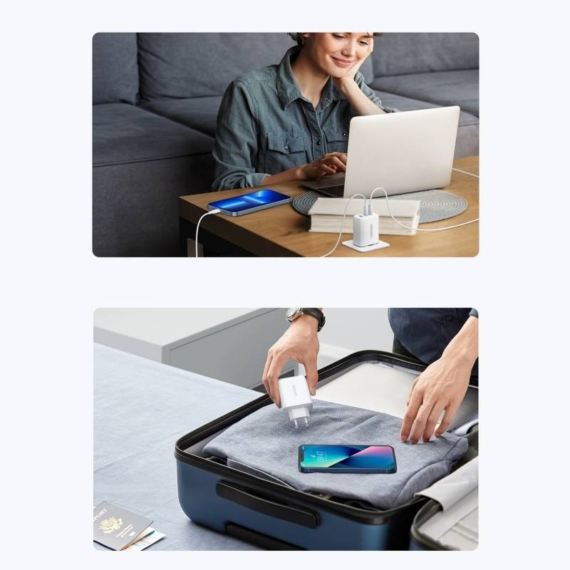 UGREEN - 65W Fast Wall Charger USB-A & 2 x USB-C White-2