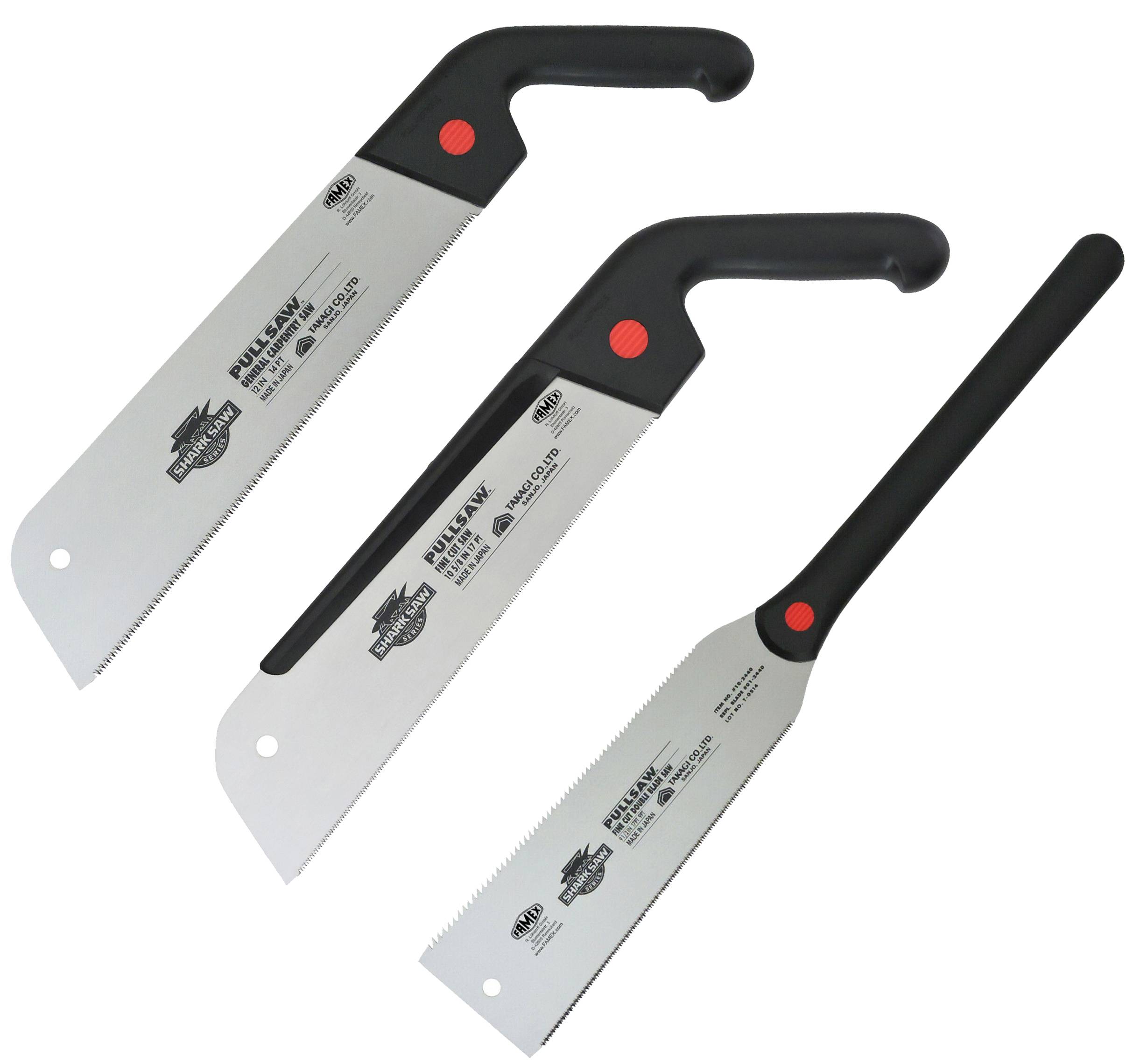 Japansägen Set FAMEX 5534 - 30 / 27 / 24 cm mit 14 / 17 / 9-17 Zähne pro Zoll-0