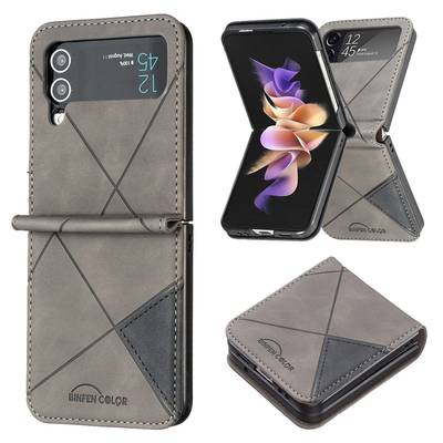 Hülle kompatibel mit Samsung Galaxy Z Flip4 5G Kunststoff Soft Handyhülle - Handy Case Grau