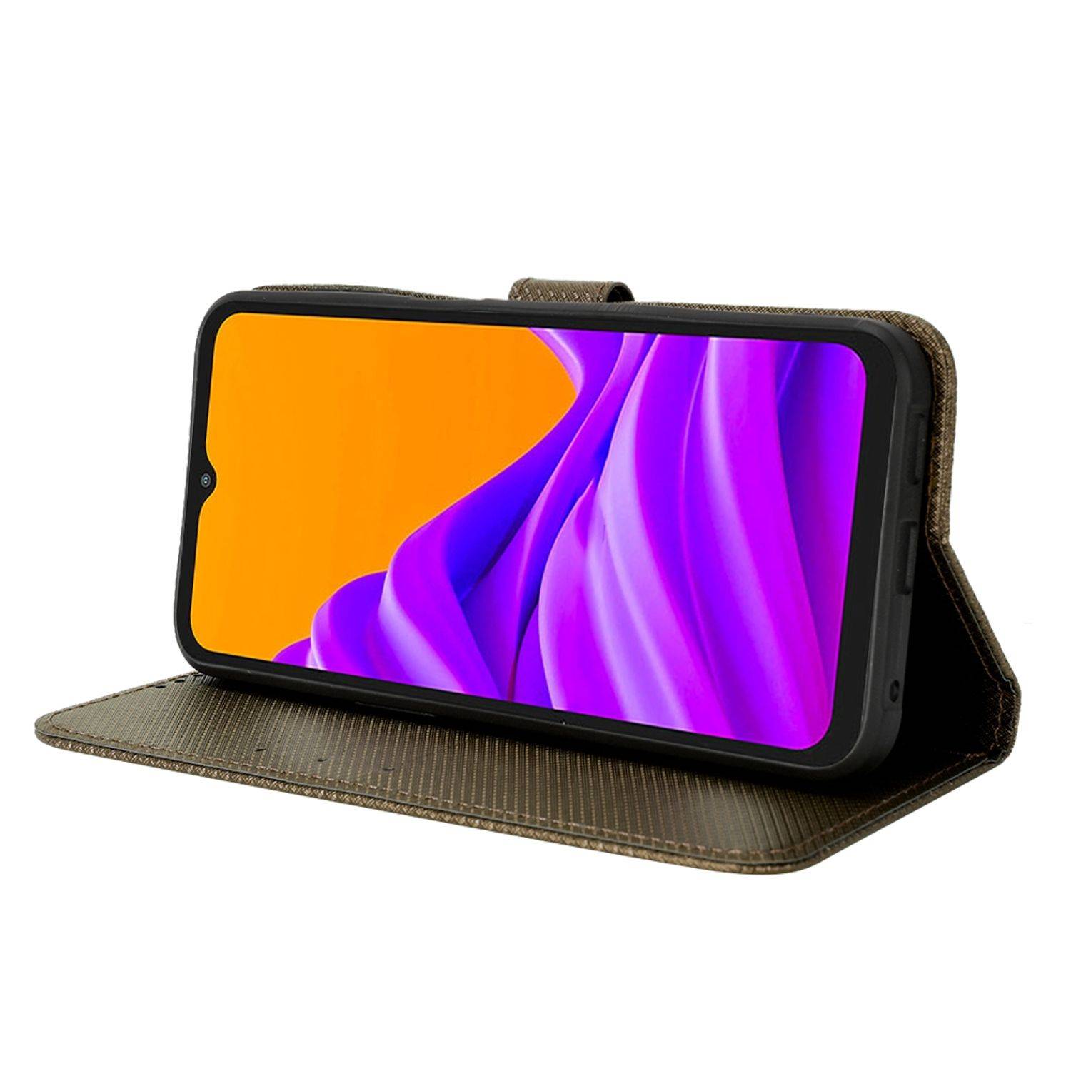 Hülle kompatibel mit Samsung Galaxy Xcover 6 Pro Kunstleder Handyhülle - Handy Case Braun-3
