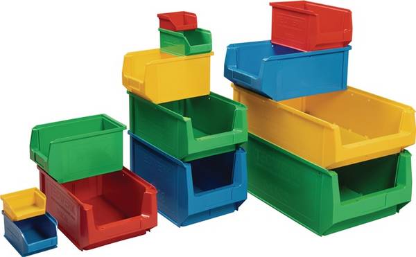 Sichtlagerkasten L500/450xB310xH140mm PE blau TECWERK