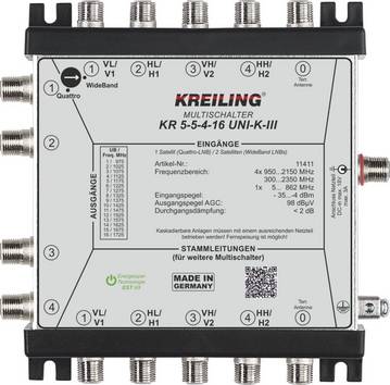 Kreiling Ind. Unicable Kaskaden-MS KR 5-5-4-16