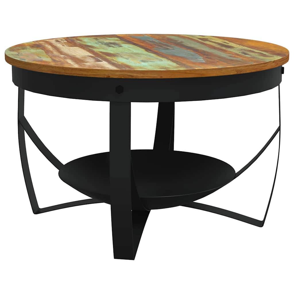 vidaXL Couchtisch Ø68x43 cm Recyceltes Massivholz-0