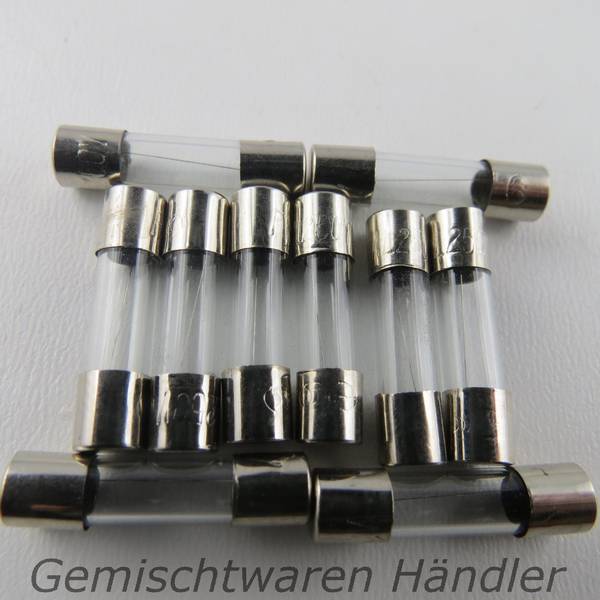 10 Stück Feinsicherung Glassicherung Flink 20mm 1 A Sicherungen 1A