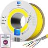 hb-digital CAT 7 Kabel 100m Netzwerkkabel Datenkabel max.1000 MHz S/FTP AWG23 LSZH gelb