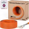 hb-digital CAT 7 Kabel Simplex 50m Ethernet max.1000 MHz S/FTP AWG23 LSZH orange