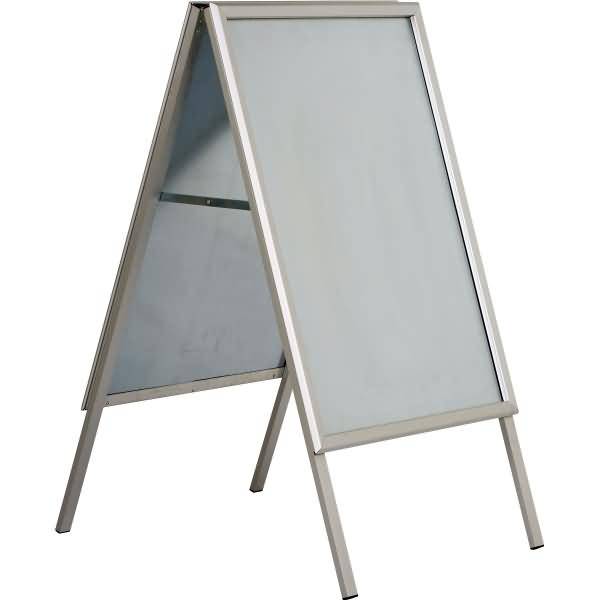 Kundenstopper Outdoor 32mm Gehrung A2 silber-0