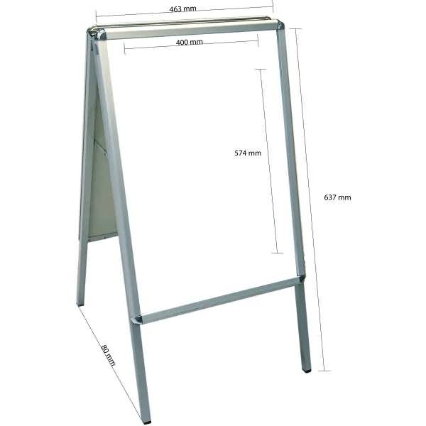 Kundenstopper Outdoor 32mm Rondo A2 silber-1