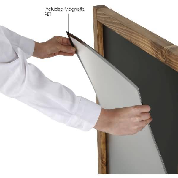 Kundenstopper WindPro Wood Kreidetafel 460x680 mm-1