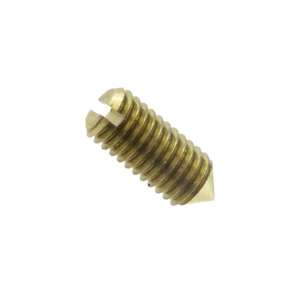 Gewindestifte mit Schlitz und Spitze DIN 553 Messing blank M 6 x 6 mm - 100 Stück