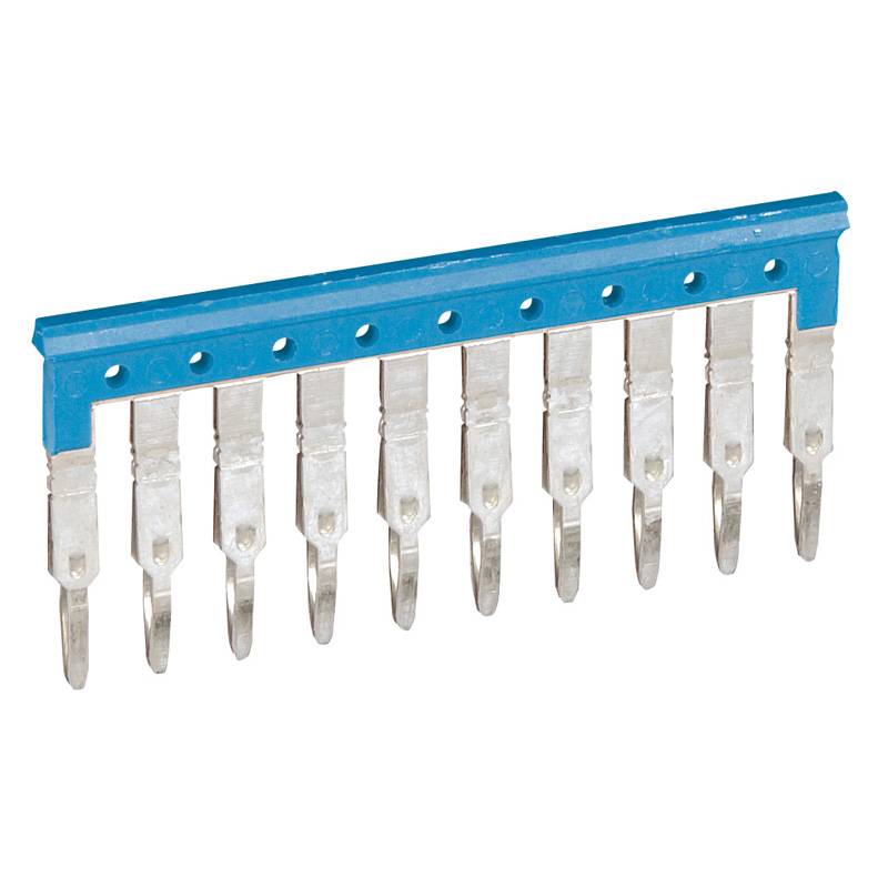 Legrand - 037500 - Bridging combs Viking 3 - equipotential - for 10 blocks with 5 mm pitch - blue-0
