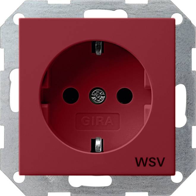 GIRA SCHUKO-Steckdose WSV System 55 rot | 044902-0