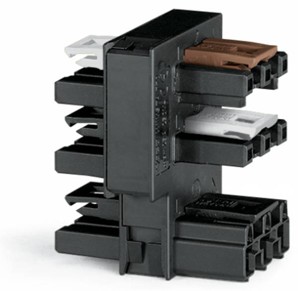 WAGO WINSTA MIDI Steckverbinder-System 3-5x4 mm² Verteiler, Aus- und Serienschaltung steckbar 3 polig, schwarz