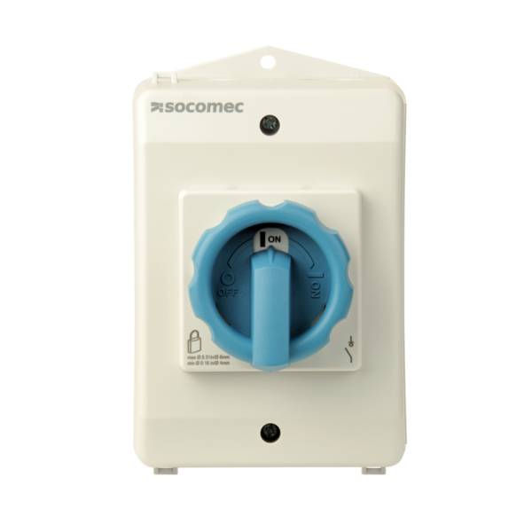 Socomec Lasttrennschalter COMO im Gehäuse IP65 3x63A Griff blau/schwarz 21153306