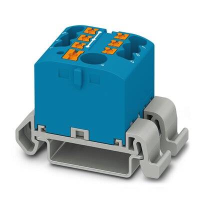 1St. Phoenix PTFIX 6/6X2,5-NS35A BU Verteilerblock Block mit waagerechter Ausrichtung und integrierter Einspeisu