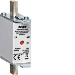 Hager Sicherungseinsatz NH000 LNH0006M 500V gG 6A Kombimelder m.Metall-Lasche-0