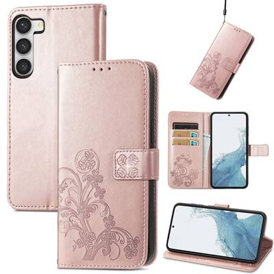 Hülle kompatibel mit Samsung Galaxy S23 Plus Kunstleder Handyhülle - Handy Case Rose Gold
