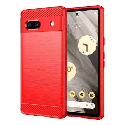 Hülle kompatibel mit Google Pixel 7a Kunststoff Soft Handyhülle - Handy Case Rot