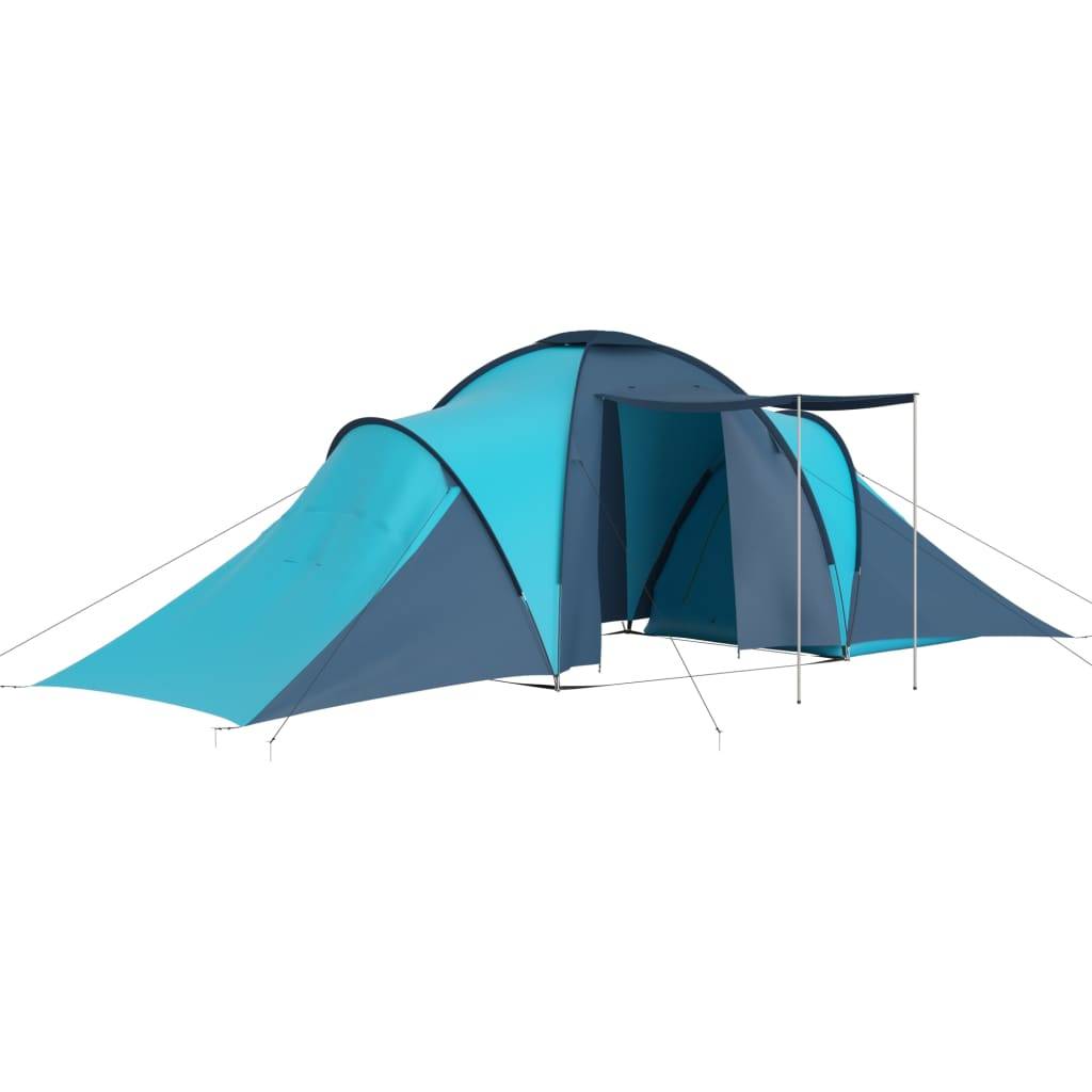vidaXL Campingzelt 6 Personen Blau und Hellblau-0