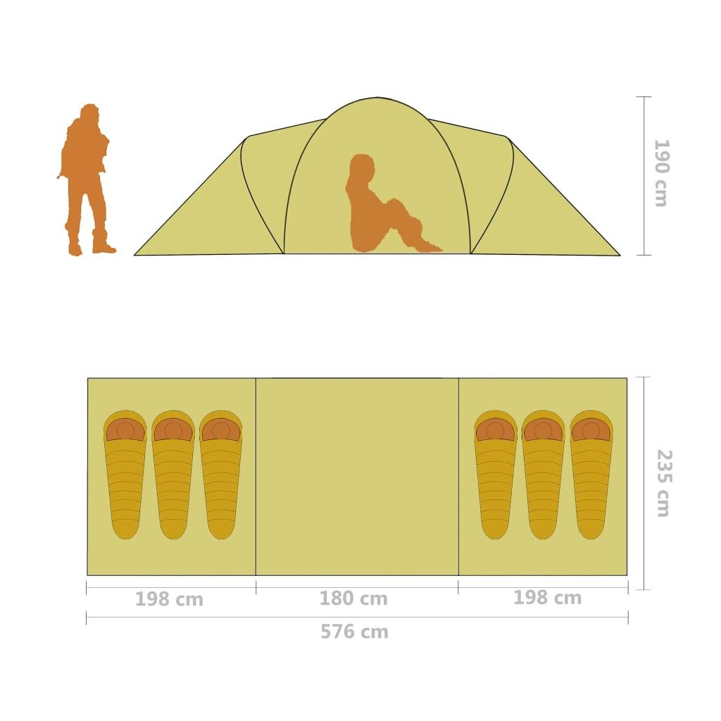 vidaXL Campingzelt 6 Personen Blau und Hellblau-4