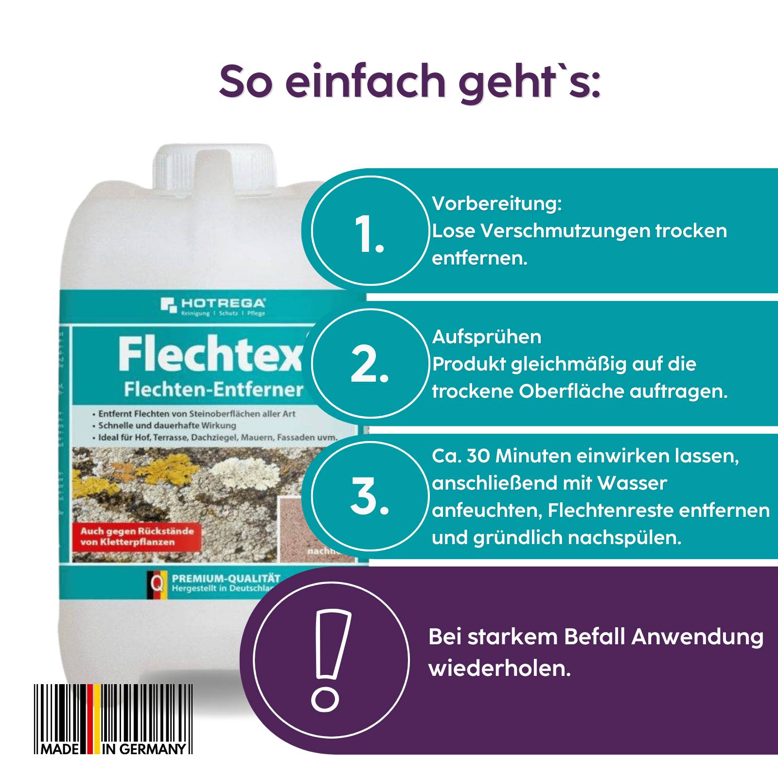 HOTREGA Flechtex 1L + Grünbelagentferner 1:10 1L-4