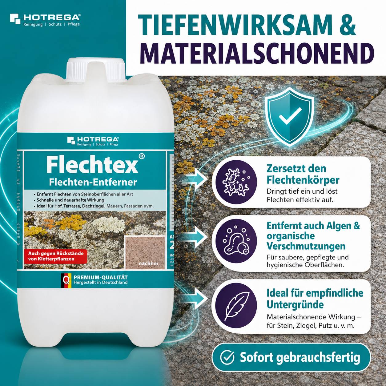 HOTREGA Flechtex Flechtenentferner 2 L-3