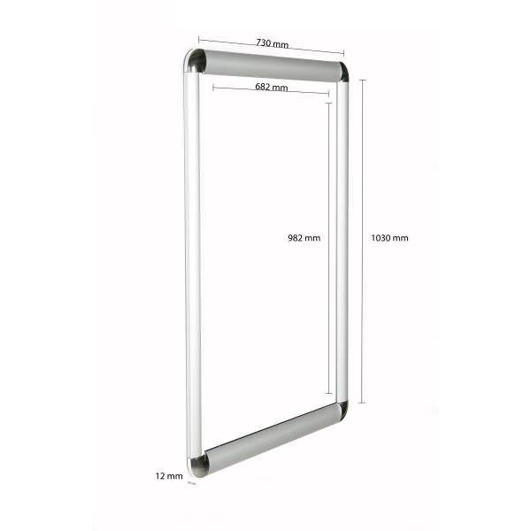 Klapprahmen 25mm Rondo 700x1000mm silber eloxiert-1