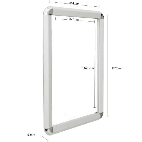 Klapprahmen 32mm Rondo A0 silber eloxiert-1