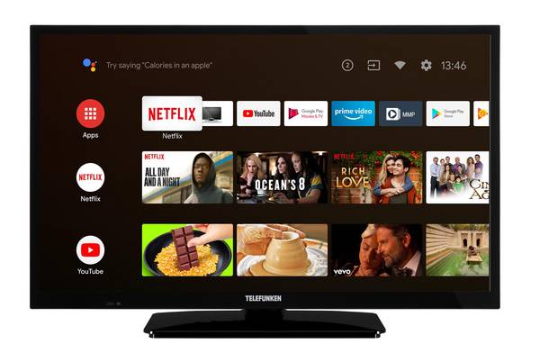 Telefunken XH24AN550MV Fernseher 24 Zoll Android Smart TV mit HD, HDR, Triple-Tuner, 12 Volt (2026)