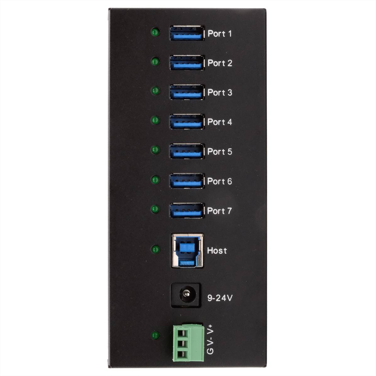 EXSYS EX-11247HMS 7 Port USB 3.2 Gen 1 HUB Din-Rail Kit und Wand VIA VL813 Chipset-2