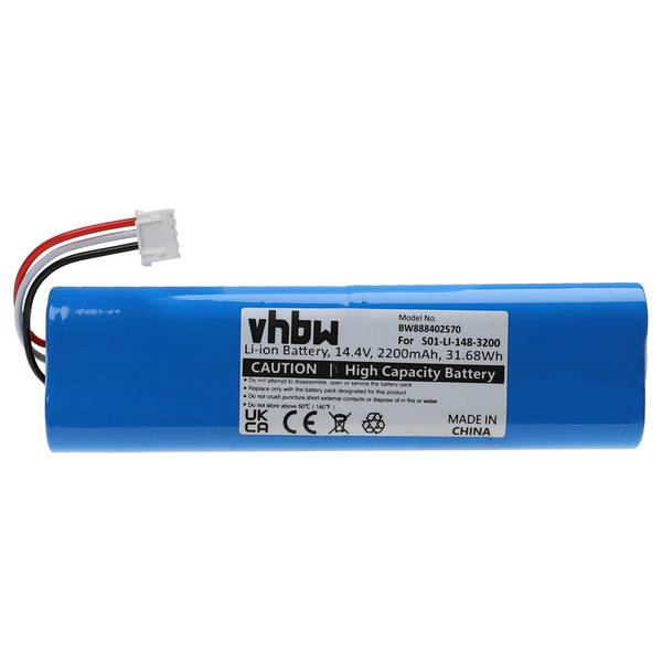 vhbw Akku kompatibel mit Ecovacs Deebot N8 | N8 Pro, DX55 (T5 Neo) Staubsauger (2200 mAh, 14,4 V, Li-Ion)