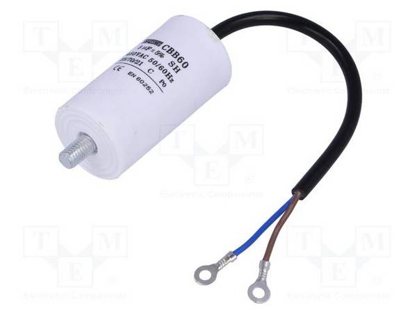 Kondensator: für Motoren, Betrieb  8uF  450V  Ø35x65mm  -25÷70°C CBB60G-8/450 Kondensatoren für Motoren