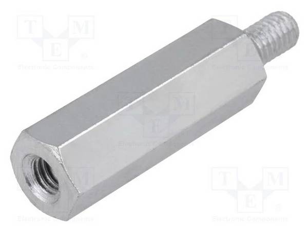 Distanzmuffe mit Gewinde  100mm  Innengew: M6  Außengew: M6  Stahl 229X100 Distanzelemente aus Metall