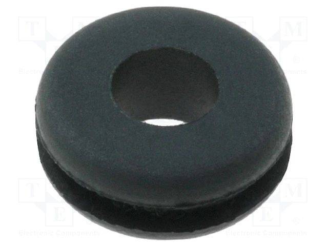 Tülle ØÖffn.Mont: 8mm ØÖffn: 4,5mm Gummi schwarz Durchführungen-0