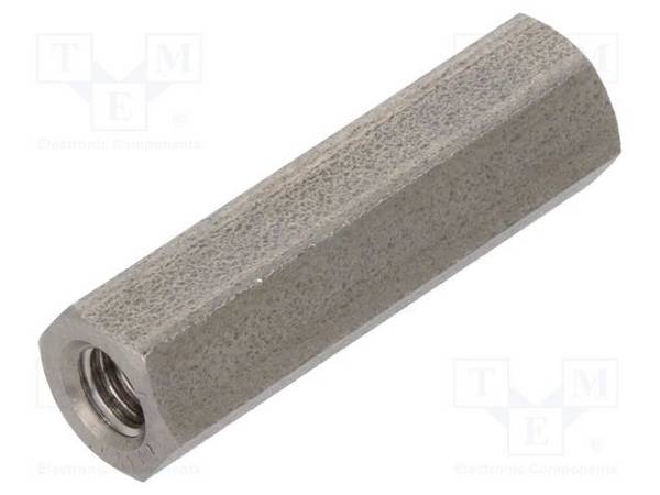 Distanzmuffe mit Gewinde  25mm  Innengew: M4  sechskant 146X25 Distanzelemente aus Metall
