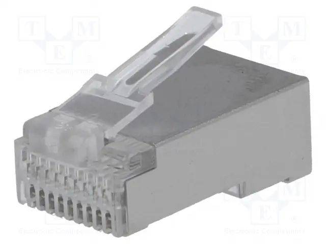 Stecker RJ50 PIN: 10 abgeschirmt vergoldet System: 10p10c IDC WT-10P-10C-DE RJ-Steckverbinder-0