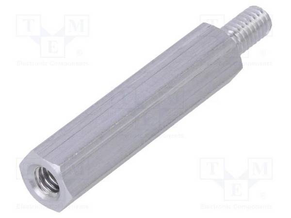 Distanzmuffe mit Gewinde  30mm  Innengew: M4  Außengew: M4 236X30 Distanzelemente aus Metall