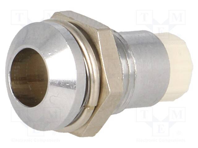 Fassung für LEDs 5mm Chrom Metall konvex SMQ1 089 Fassungen-0